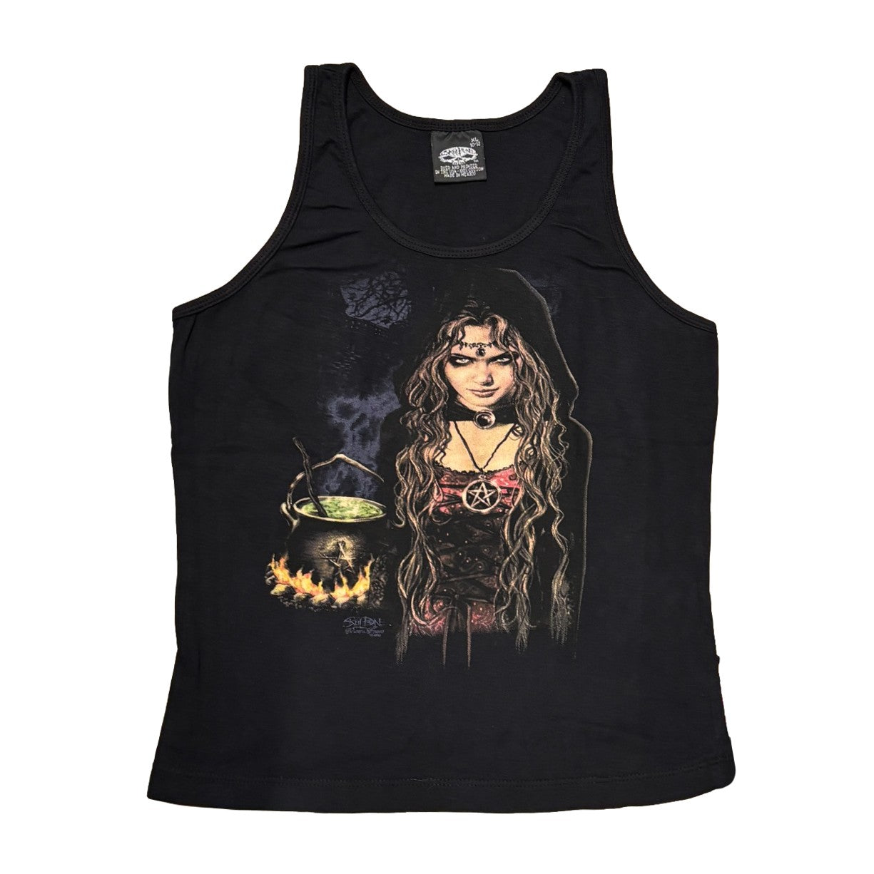 The Witching Hour Form Fitting Ladies Tie Dye Singlet